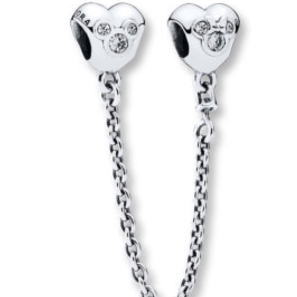 Pandora Disney Heart of Mickey Safety Chain - Picture 1 of 6